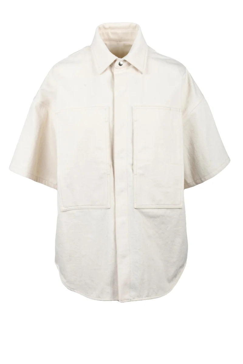 Jil Sander Camicia Over Cotone Rigido - Bianco