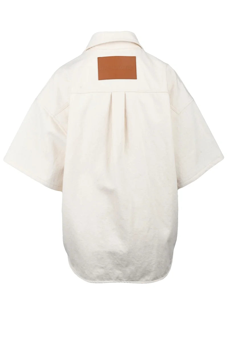 Jil Sander Camicia Over Cotone Rigido - Bianco