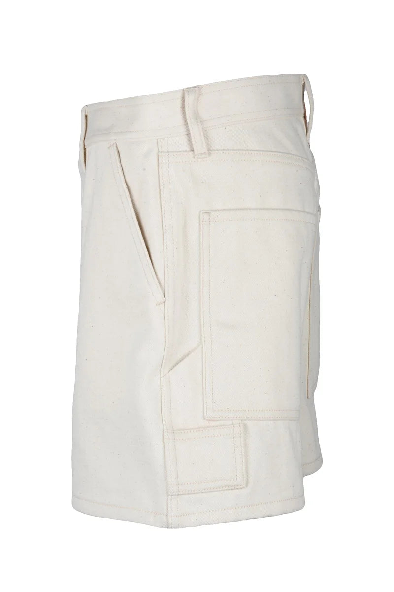 Jil Sander Short Vita Alta Beige Cotone