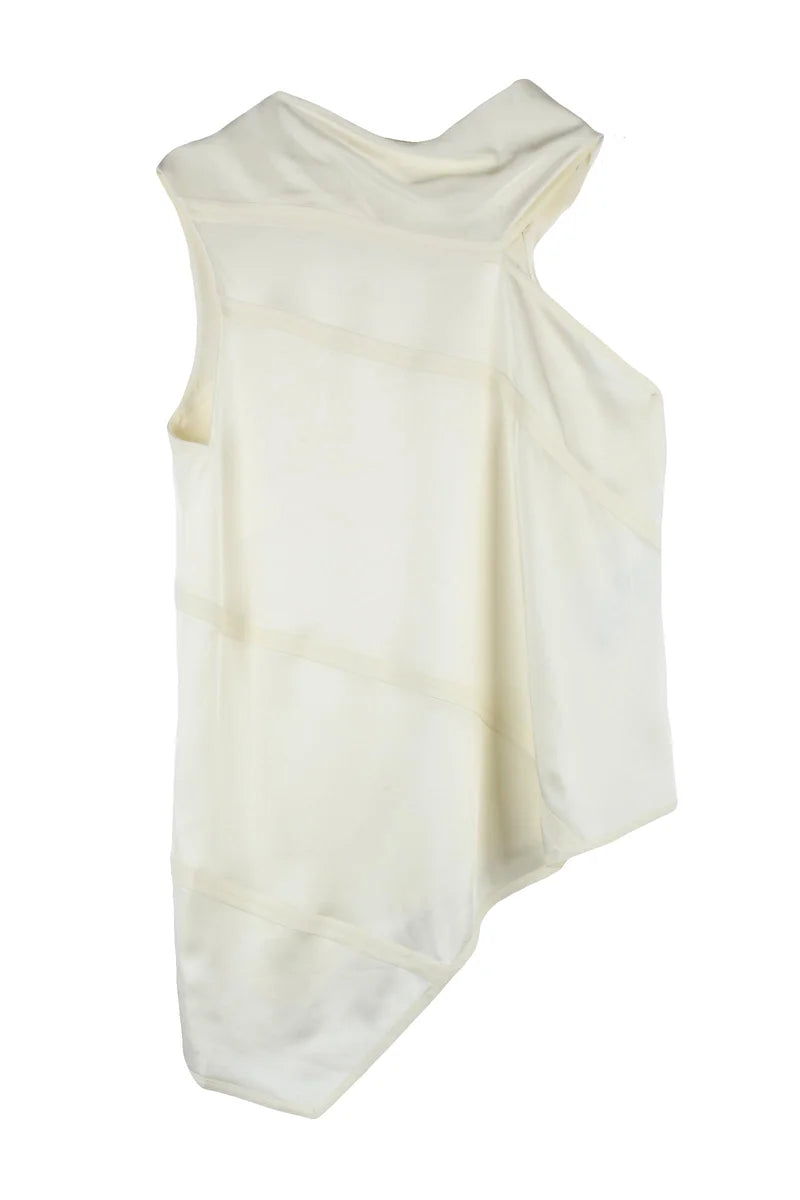 Jil Sander Top in Acetato e Viscosa - Panna
