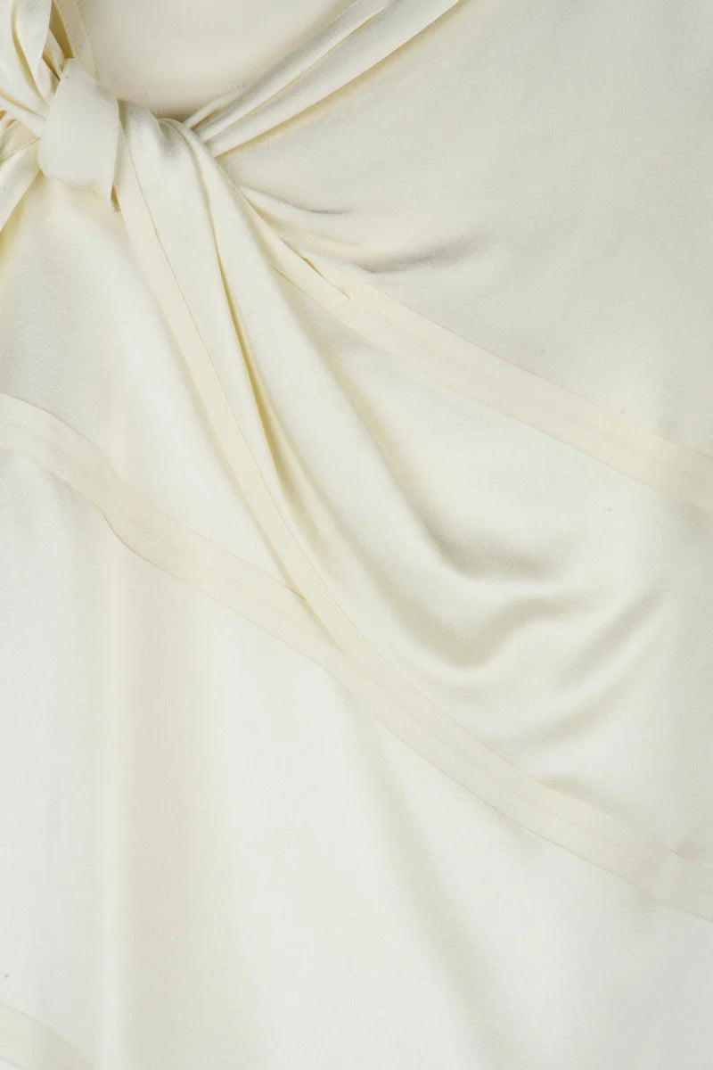 Jil Sander Top in Acetato e Viscosa - Panna