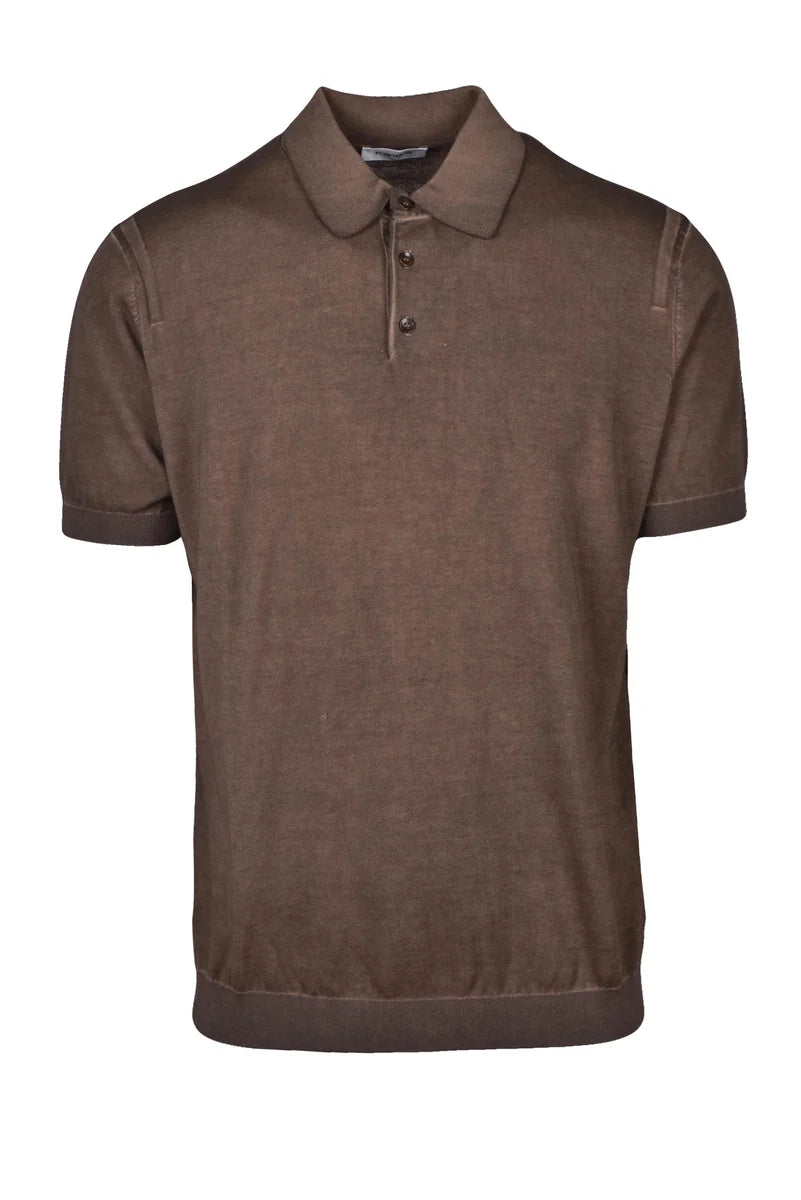 Kangra Polo in Maglia Marrone
