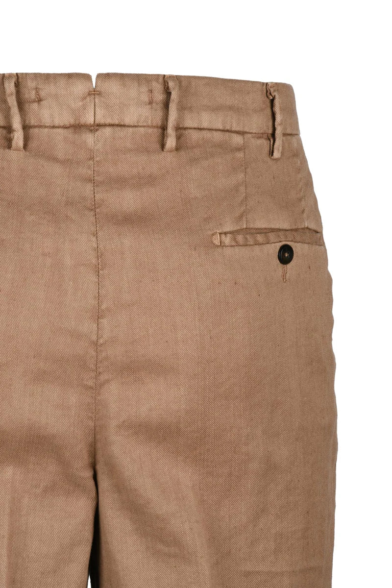 L.b.m. 1911 Pantaloni Marrone Lino Cotone