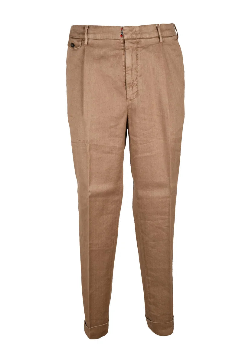 L.b.m. 1911 Pantaloni Marrone Lino Cotone