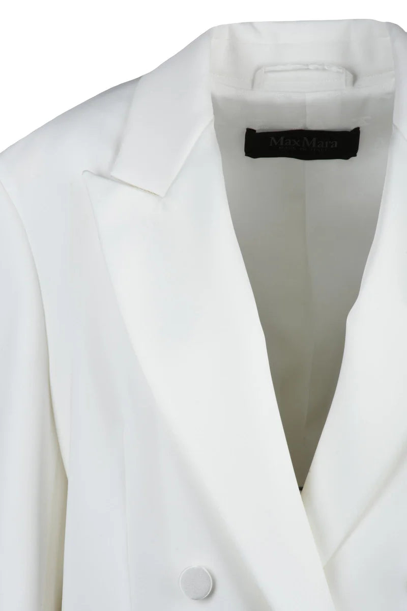 Max Mara Giacca Gabarra Doppiopetto - Bianco