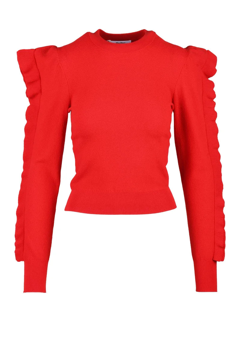 Max Mara Maglia Viscosa/Poliestere - Rosso