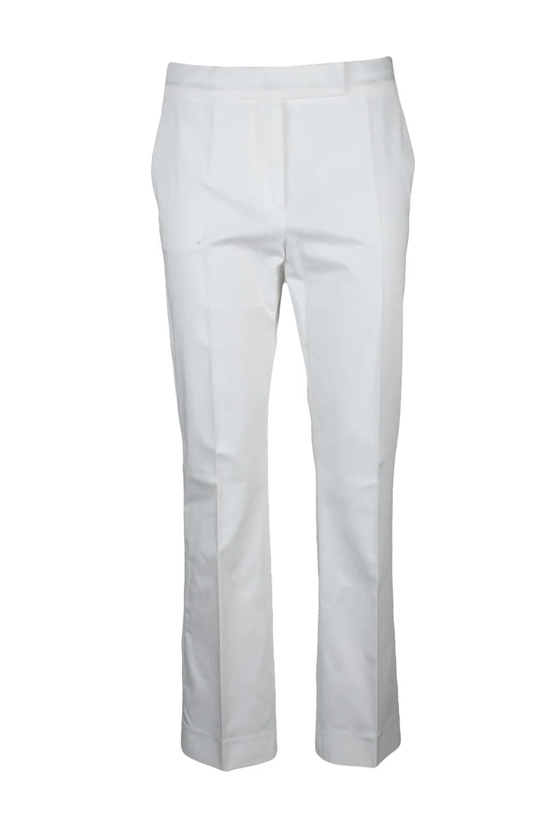 Max Mara Pantalone Cotone Stretch - Bianco
