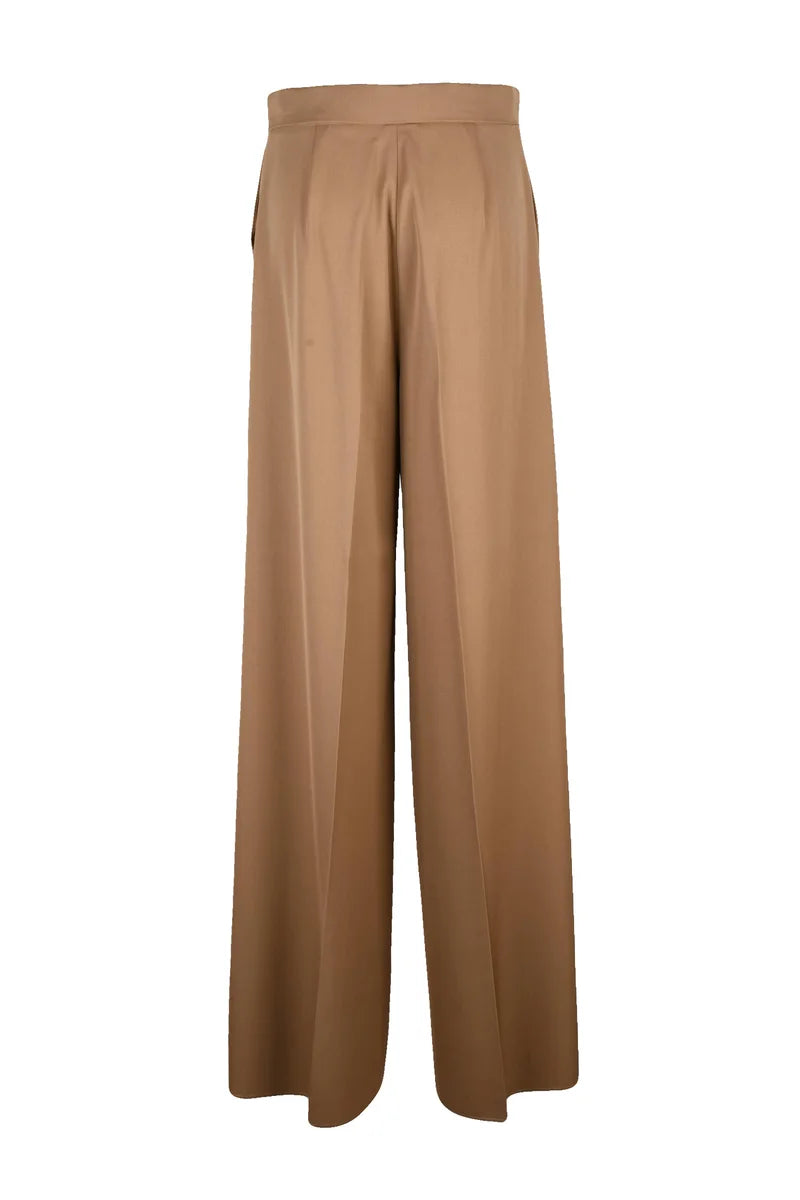 Max Mara Pantalone Lana Vergine - Beige