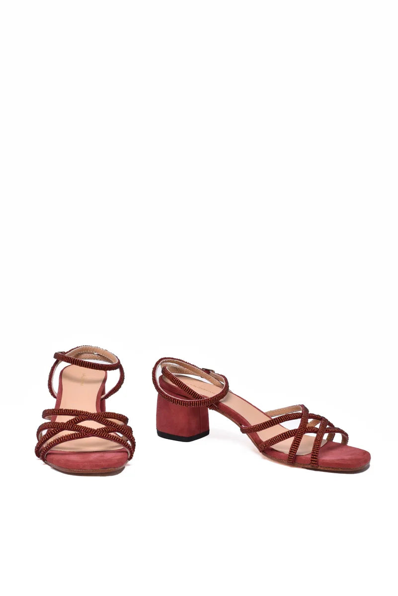 Maliparmi Sandalo con Tacco - Rosso