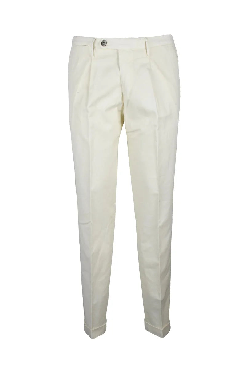 Michael Coal Cotton Linen Stretch Trousers - Pink