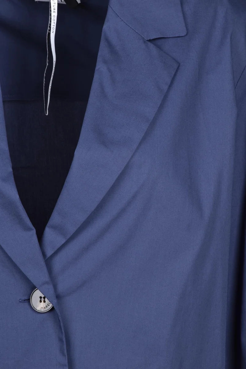 Marella Giacchino Corto in Cotone Stretch - Blu