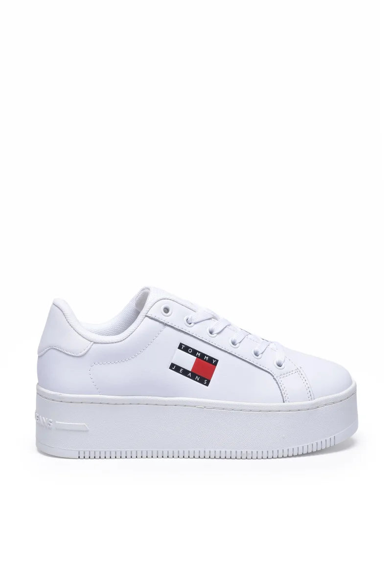 Tommy Jeans Sneakers Flatform Ess - Bianco