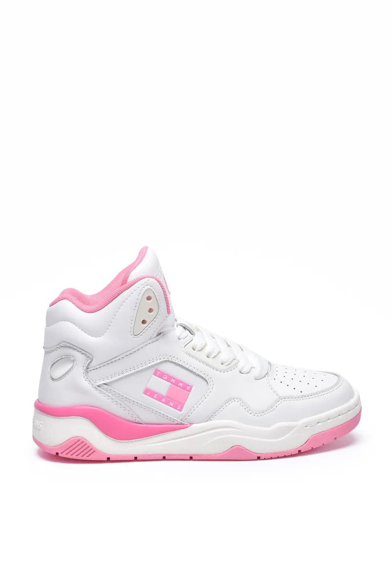 Tommy Jeans Sneakers New Basket - Bianco/Rosa