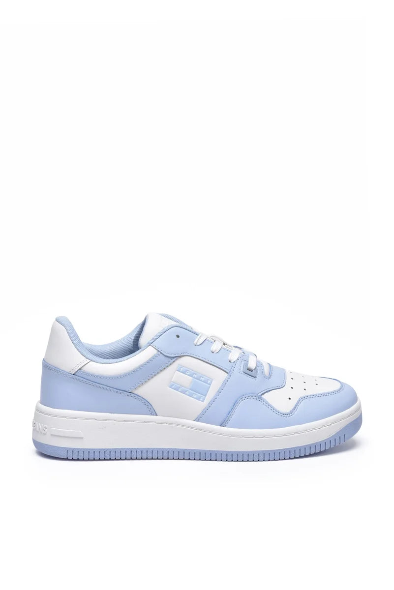 Tommy Jeans Sneakers Retro Basket Tonal - Bianco/Celeste