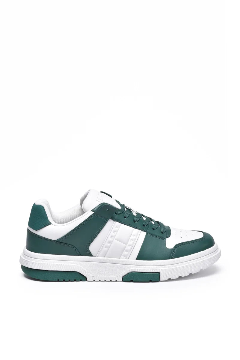 Tommy Jeans Sneakers Leather Cupsole - Bianco/Verde