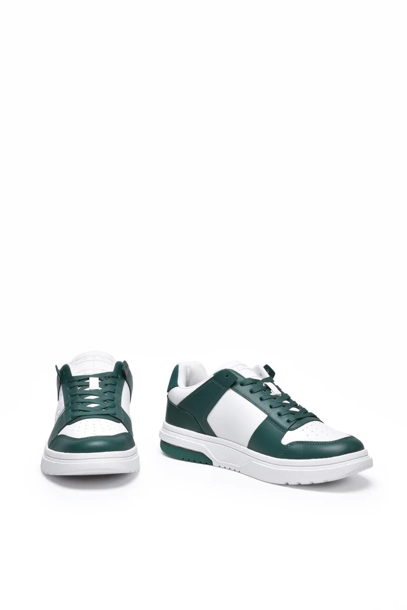 Tommy Jeans Sneakers Leather Cupsole - Bianco/Verde