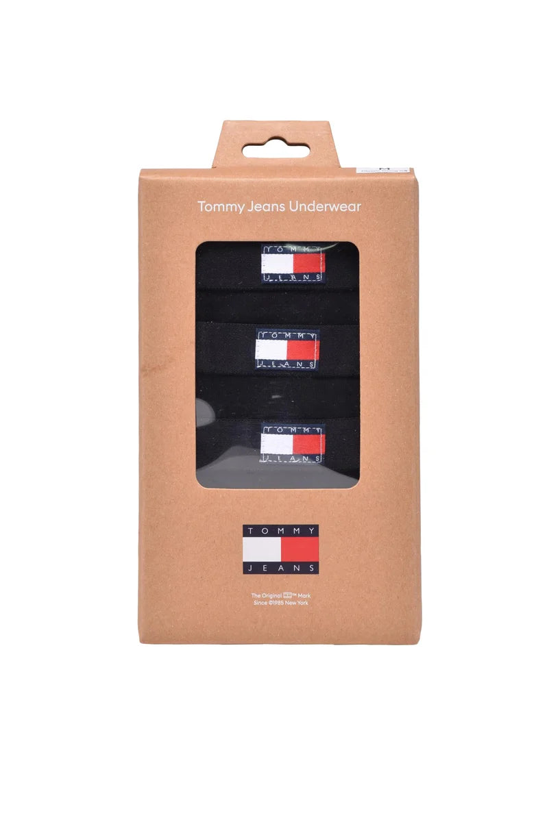 Tommy Jeans Set Slip 3 Pz Cotone Elastan - Nero