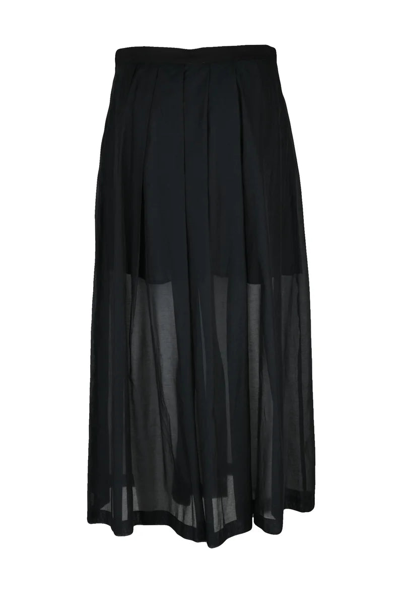 Marella Monochrome Gonna Cubano Garzata - Nero