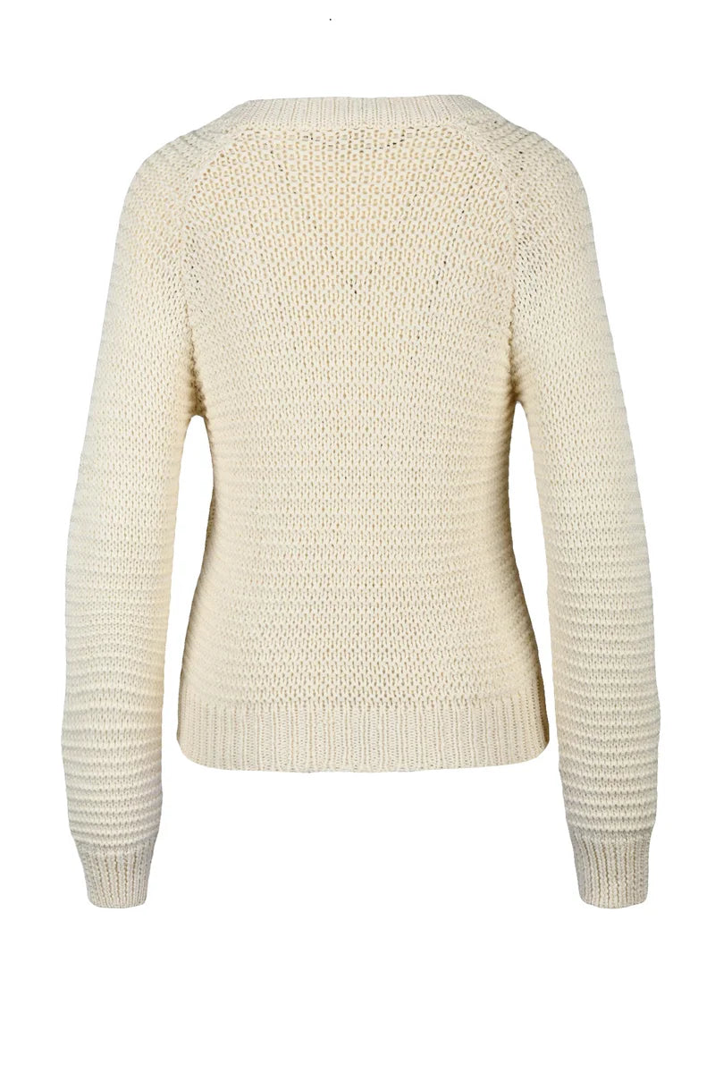 Marella Monochrome Maglia Tricoat - Bianco