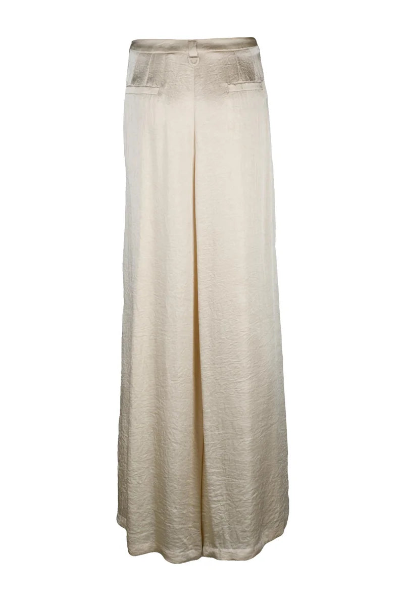 Marella Monochrome Pantalone Silicio Satin - Beige