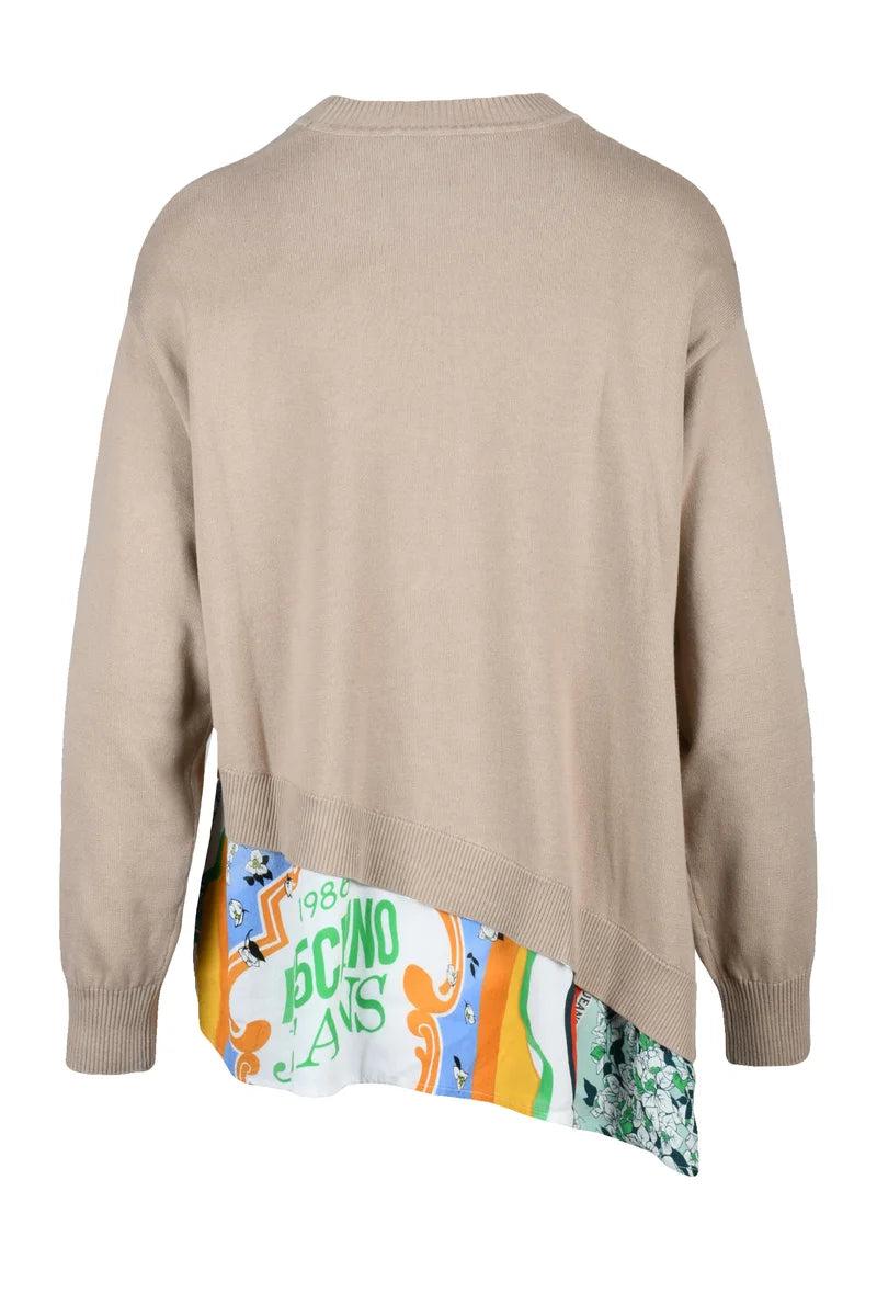 Mo5ch1no Jeans Maglia Girocollo Cotone - Beige