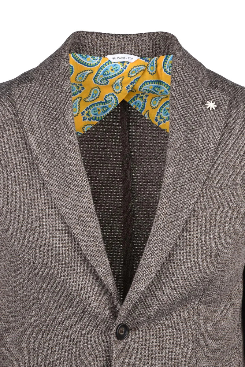 Manuel Ritz Blazer Cotone Stretch - Marrone