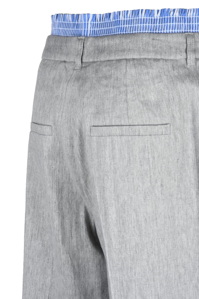 Marella Sport Pantalone Lino Stretch - Grigio