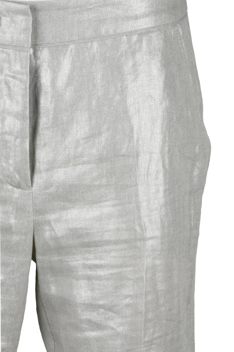 Marella Sport Pantalone Lino - Argento