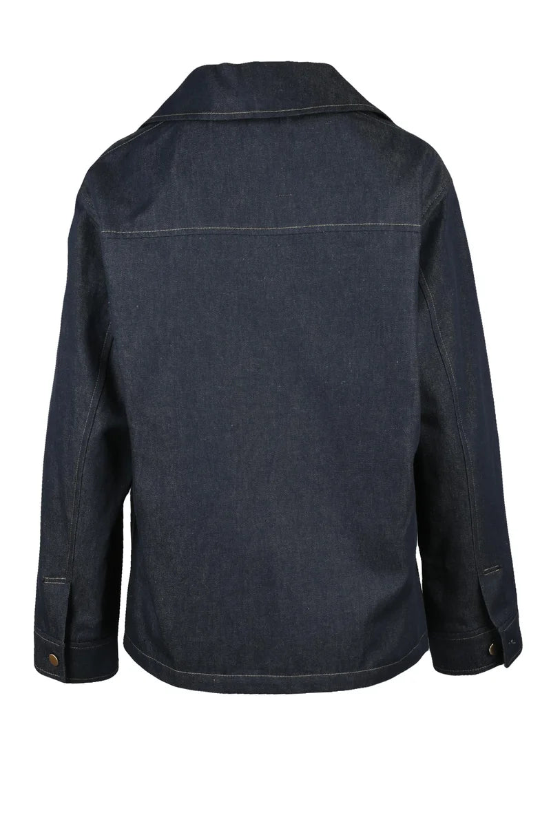 Max Mara Studio Blusa Denim Amico - Blu