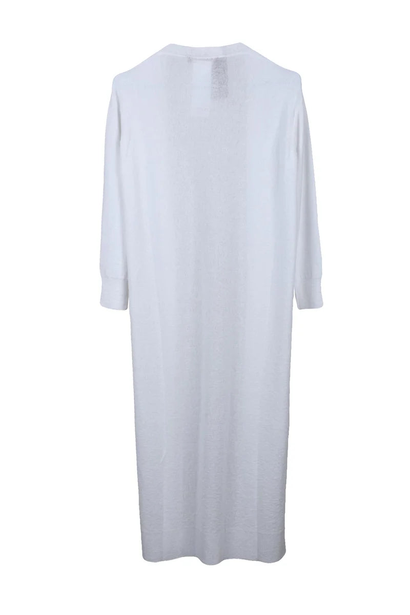 Max Mara Studio Cardigan Lungo Garzato - Bianco