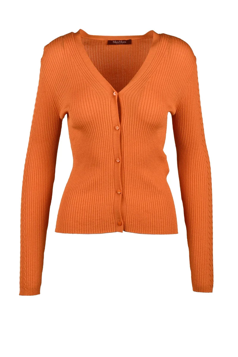 Max Mara Studio Cardigan Cannettato - Arancione