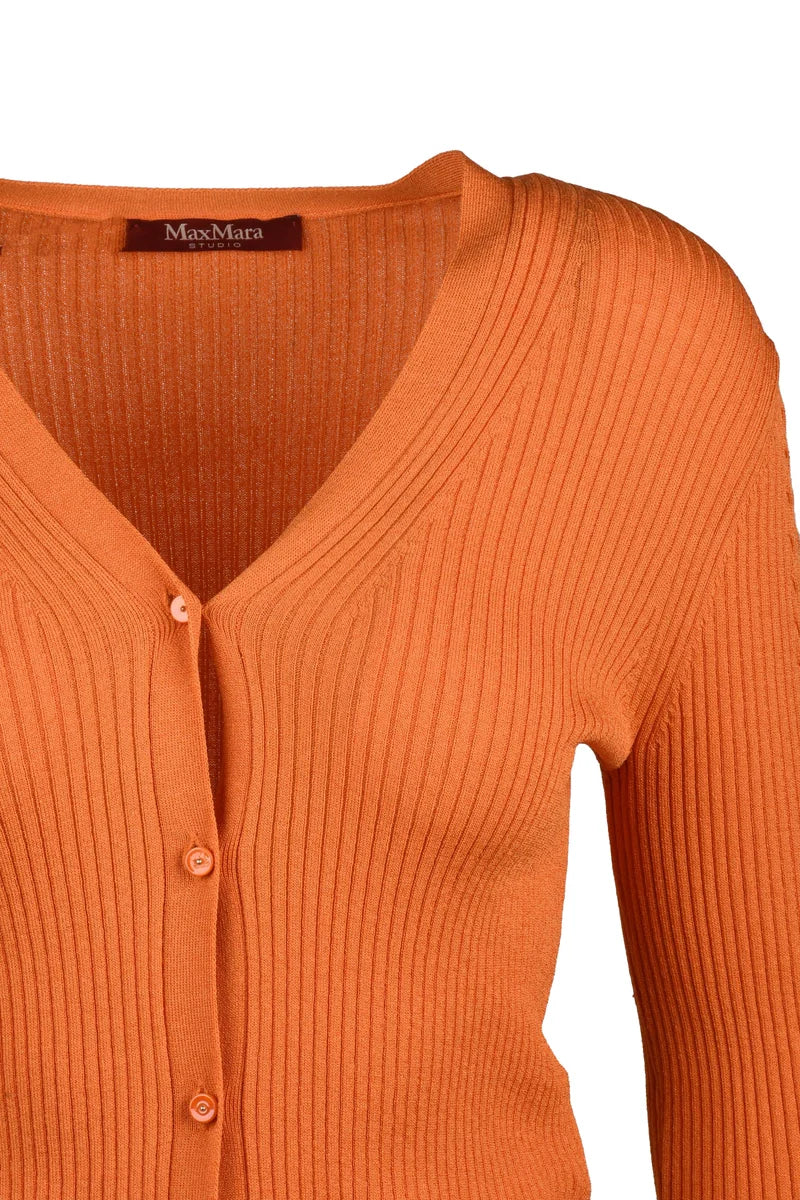 Max Mara Studio Cardigan Cannettato - Arancione