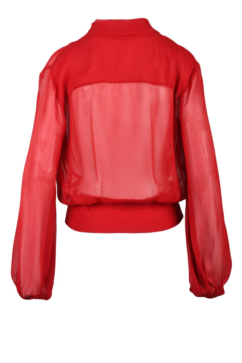 Philosophy Di Lorenzo Serafini Blusa Chiffon - Rosso