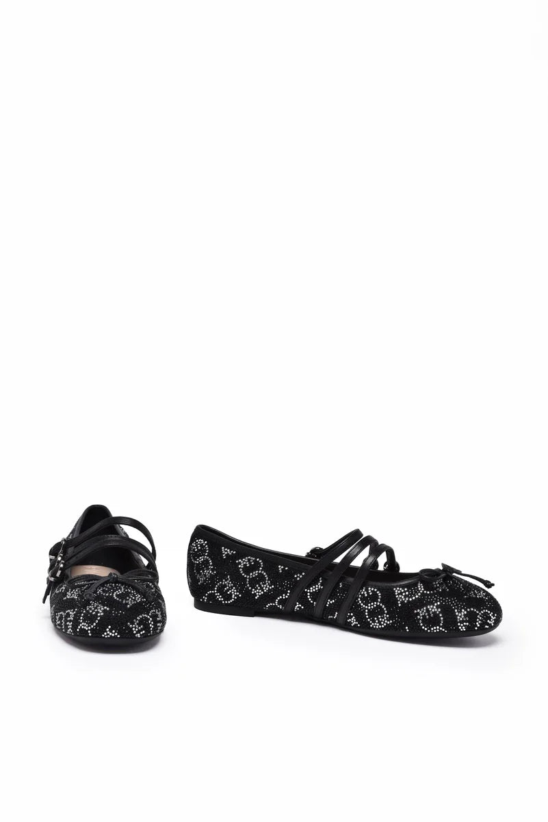 Pinko Ballerine Paillettes - Nero/Argento