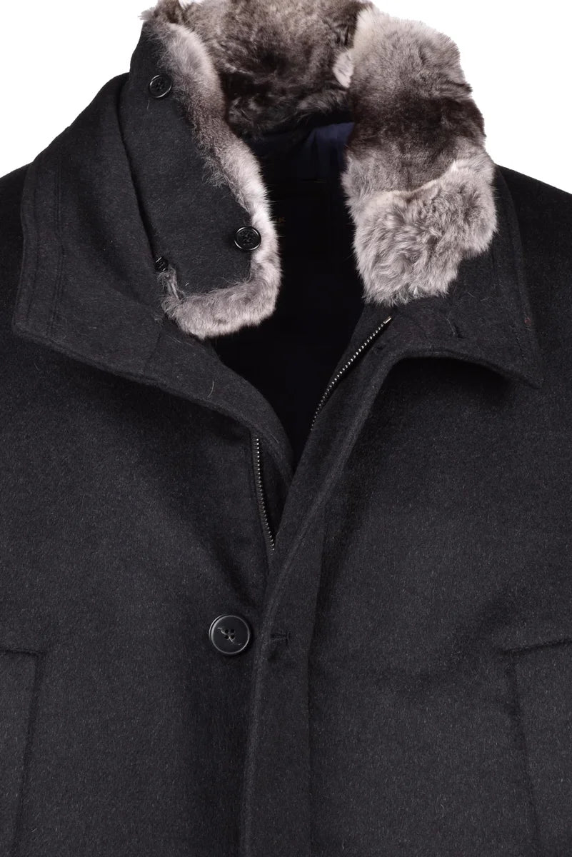 Paul & Shark Cappotto Cashmere/Pelo - Nero