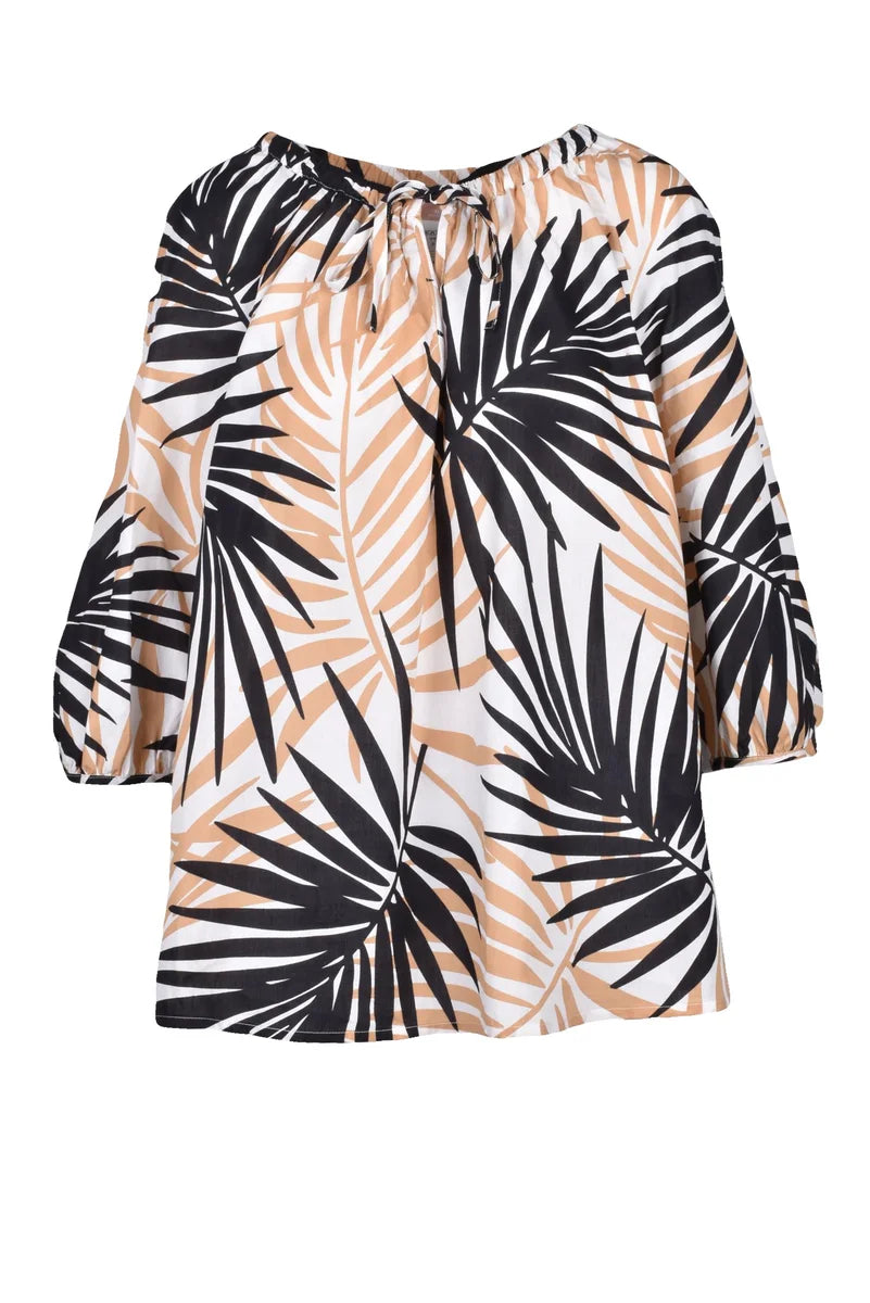 Persona By Marina Rinaldi* Blusa Beige/Nero