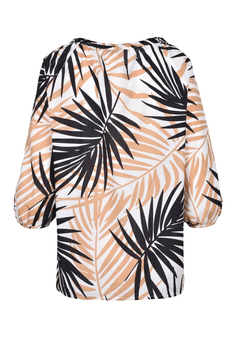 Persona By Marina Rinaldi* Blusa Beige/Nero