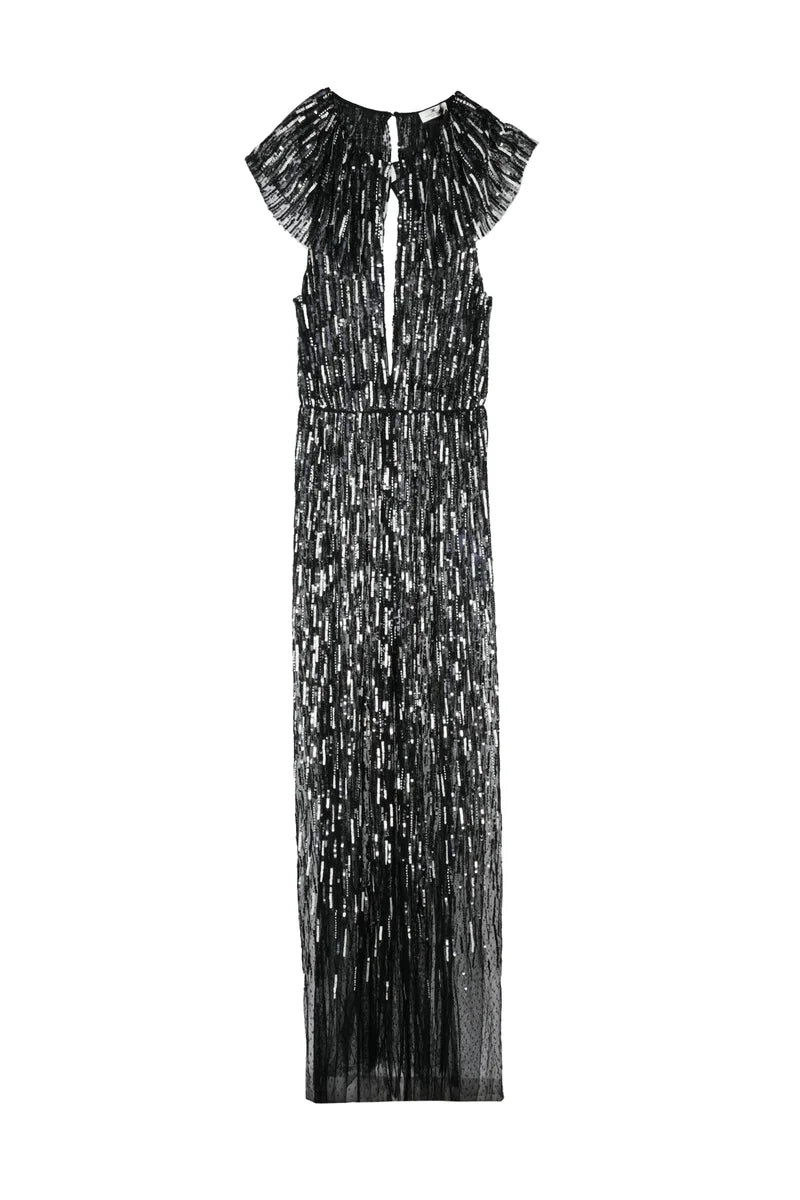 Red Carpet E. Franchi Abito Nero Paillettes