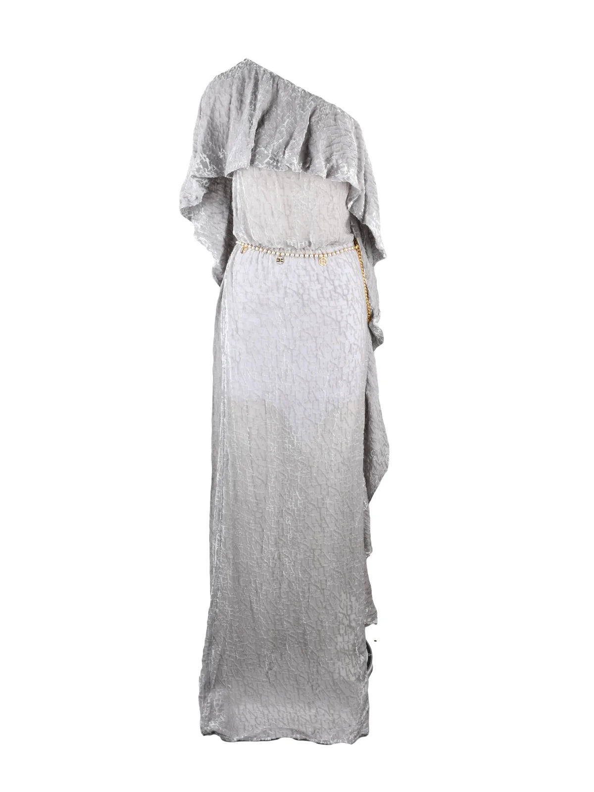 Red Carpet E. Franchi Abito Lungo Velluto - Pearl Grey