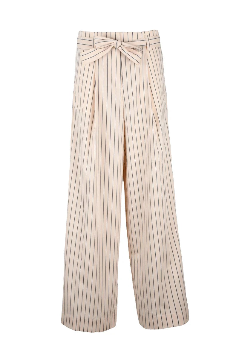 Roberto Collina Pantaloni Palazzo Beige