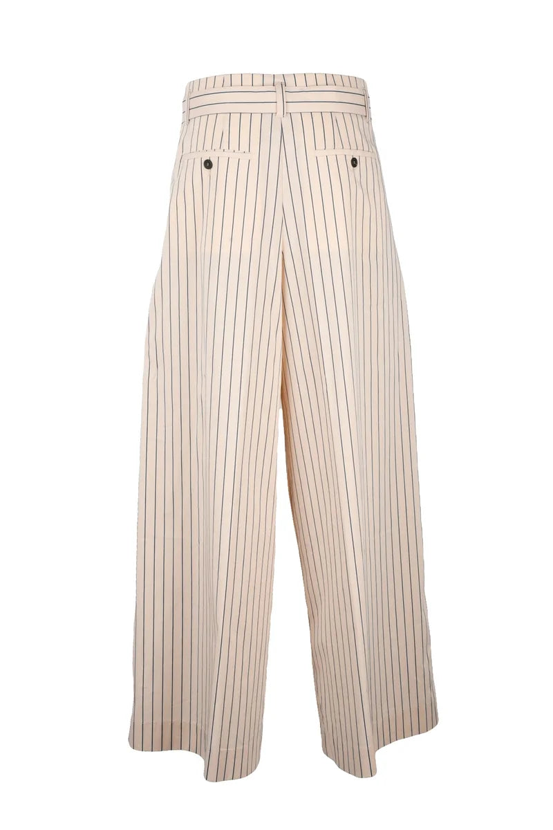 Roberto Collina Pantaloni Palazzo Beige