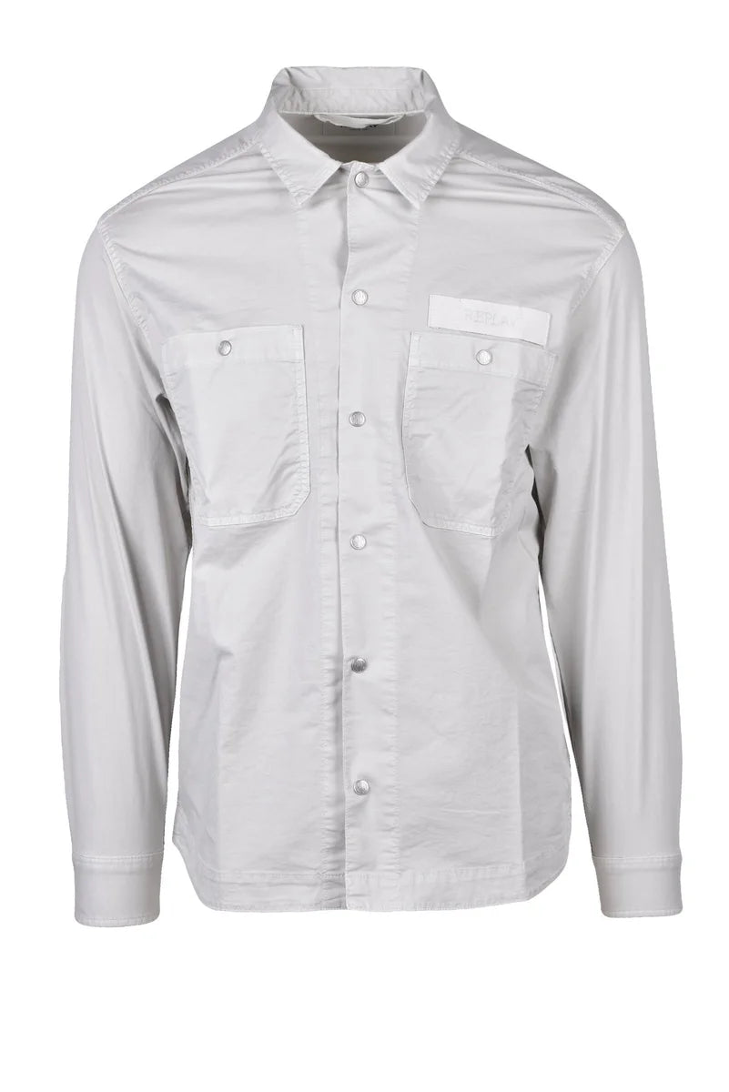Replay Camicia Grigio Chiaro