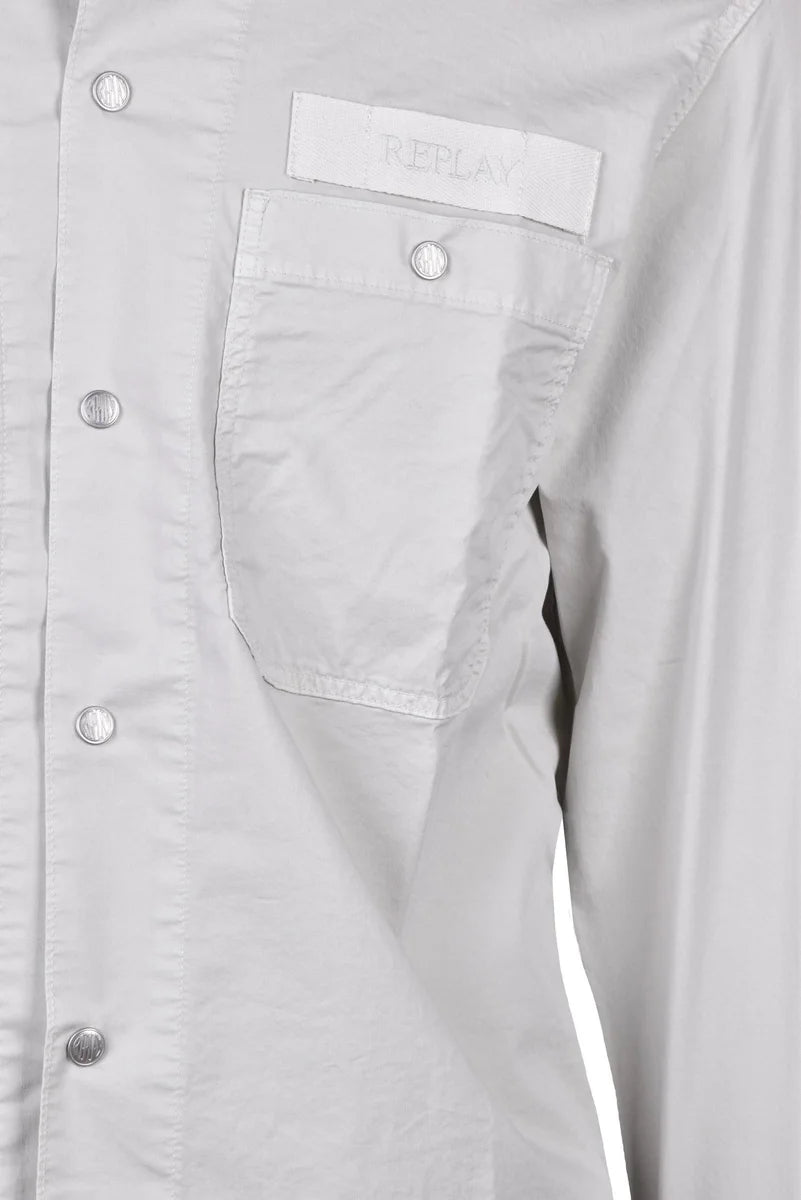 Replay Camicia Grigio Chiaro