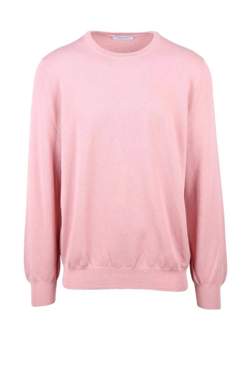 Gran Sasso Maglione Girocollo Cotone Rosa