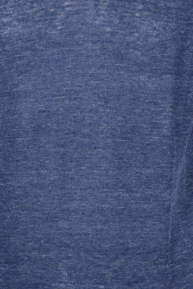 Gran Sasso Polo Maglia Lino - Blu