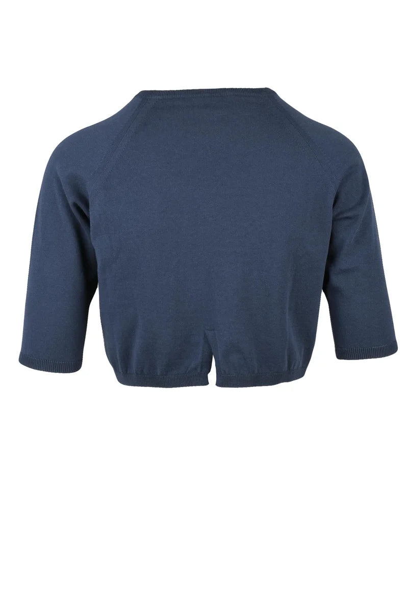 's Max Mara Short Cotton Cardigan - Blue
