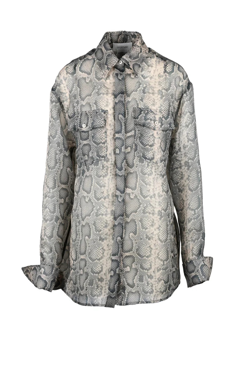 Sportmax Camicia in Voile - Beige/Nero