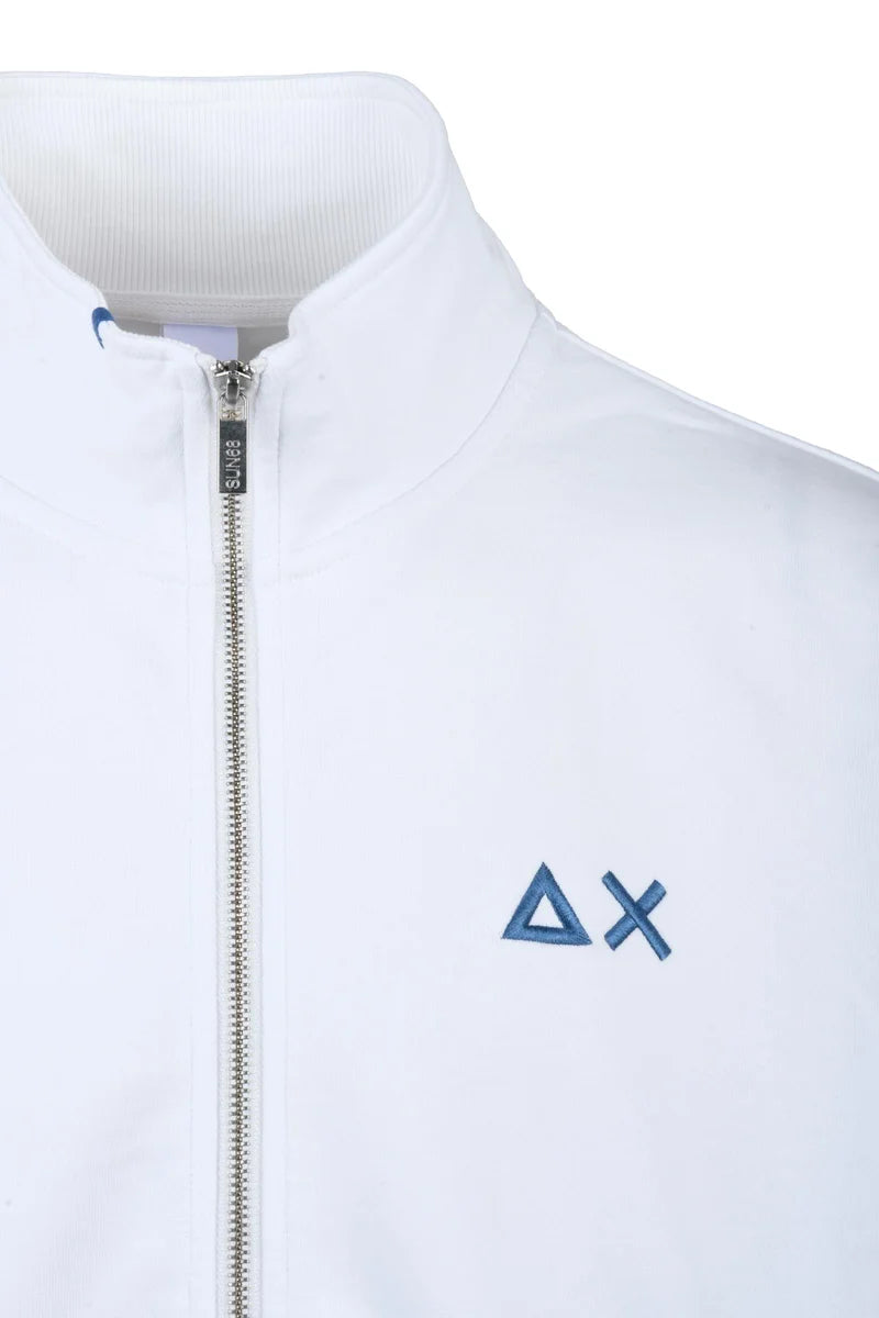 Sun68 Felpa con Zip - Bianco