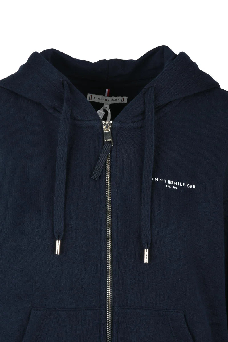 Tommy Hilfiger Felpa con Zip - Blu Notte