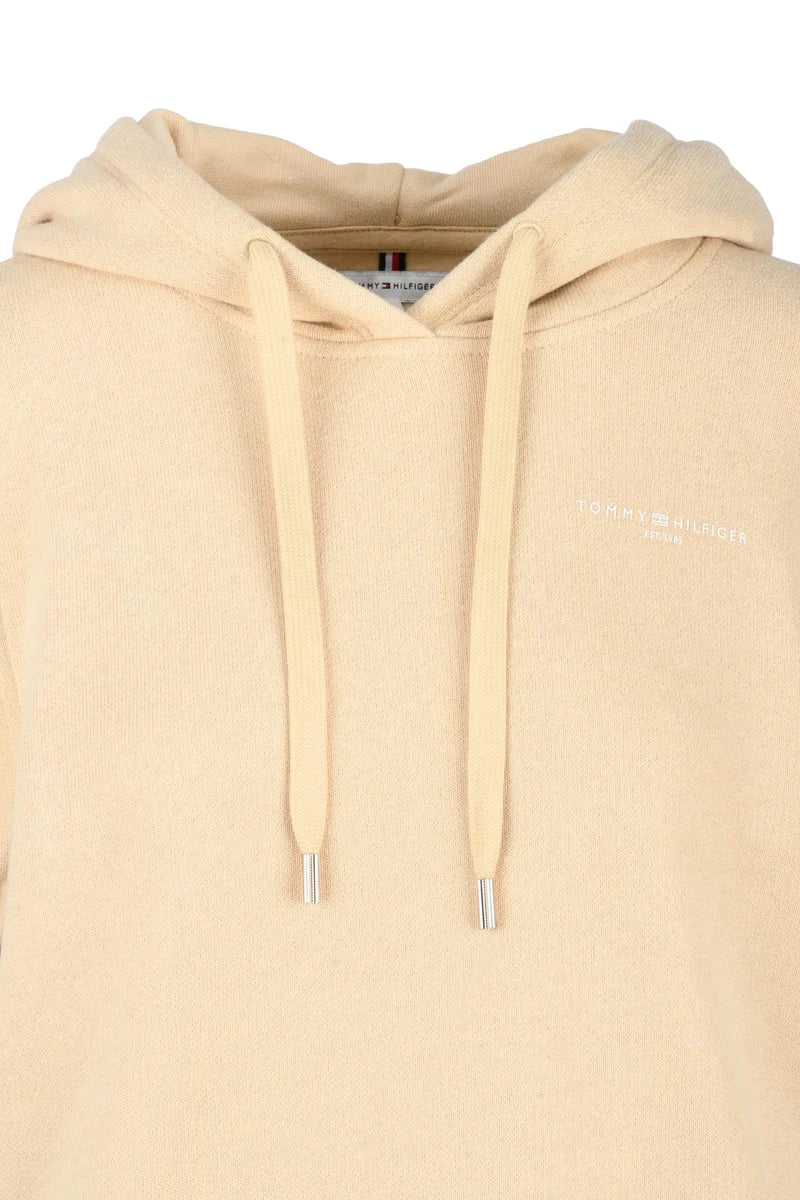 Tommy Hilfiger Felpa Corta Cappuccio - Beige